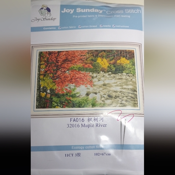 JOY SUNDAY Cross Stitch kit 32016 Maple River - Picture 2 of 3